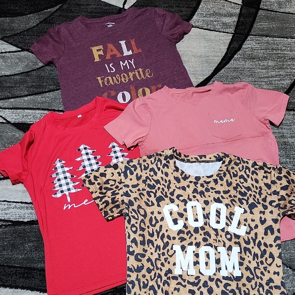 SET-OF-4 MAMA MOM SMALL TEE-SHIRT BUNDLE PRICE FIRM